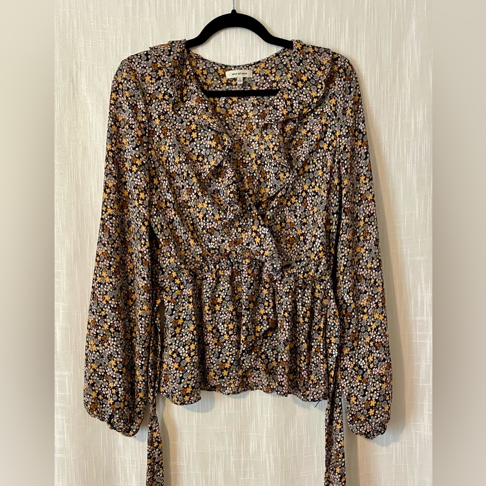 Max Studio Faux Wrap Blouse